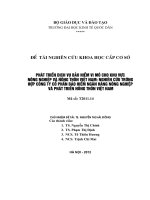 Phát triển dịch vụ bảo hiểm vi mô cho khu vực nông nghiệp và nông thôn Việt Nam: nghiên cứu trường hợp công ty cổ phần bảo hiểm Ngân hàng Nông nghiệp và phát triển Nông thôn Việt Nam