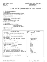 tổng hợp giáo án tiếng anh lớp 6 cả năm