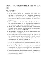 tiểu luận quản trị nguồn nhân lực quản trị nhóm nhân viên đa văn hóa