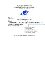tiểu luận quản trị nguồn nhân lực đánh giá năng lực nhân viên