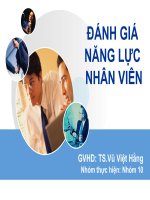 tiểu luận quản trị nguồn nhân lực đánh giá năng lực nhân viên