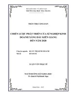 chiến lược phát triền của xí nghiệp kinh doanh xăng dầu kiên giang đến năm 2020