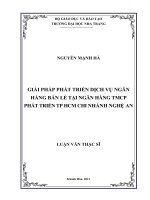 giải pháp phát triển dịch vụ ngân hàng bán lẻ tại ngân hàng tmcp phát triển tp hcm chi nhánh nghệ an