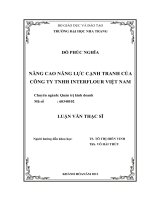 nâng cao năng lực cạnh tranh của công ty tnhh interflour việt nam