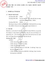 dự báo nhu cầu dung lượng của mạng chuyển mạch atm ip của vtn hà nội