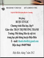 bài giảng môn hóa học 9 bài giảng về -rượu etylic