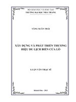 xây dựng và phát triển thương hiệu du lịch biển cửa lò