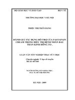 Đánh giá tác dụng hỗ trợ của Fastapain Cream trong điều trị bệnh nhân đau thần kinh hông to