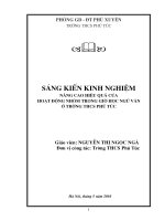 skkn nâng cao hiệu quả của hoạt của động nhóm trong giờ học ngữ văn ở trường thpt trân phú