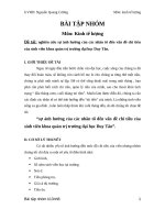 tiểu luận môn kinh tế lượng nghiên cứu sự ảnh hưởng của các nhân tố đến vấn đề chi tiêu của sinh viên khoa quản trị trường đại học duy tân