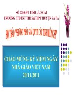 HỘI THẢO  PHƯƠNG PHÁP GIẢI QUYẾT CÁC TÌNH HUỐNG SƯ PHẠM