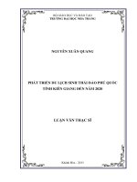 phát triên du lịch sinh thái đảo phú quốc tỉnh kiên giang đến năm 2020