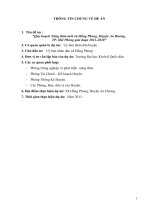 Đề án Quy hoạch Nông thôn mới xã Hồng Phong, Huyện An Dương,TP. Hải Phòng giai đoạn 2011 đến 2020
