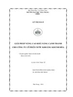 giải  pháp nâng cao khả năng cạnh tranh cho công ty cổ phần nước khoáng khánh hòa