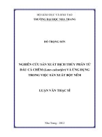 nghiên cứu sản xuất dịch thủy phân từ đầu cá chẽm (lates calcarifer) và ứng dụng trong việc sản xuất bột nêm