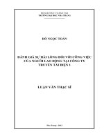 đánh giá sự hài lòng đối với công việc của người lao động tại công ty truyền tải điện 1