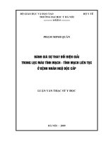 Đánh giá sự thay đổi điện giải trong lọc máu tĩnh mạch - tĩnh mạch liên tục ở bệnh nhân ngộ độc cấp