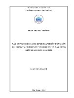 xây dựng chiến lược kinh doanh bất động sản tại công ty cổ phần tư vấn đầu tư và xây dựng kiên giang đến năm 2020