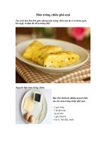 Cách làm món trứng chiên phô mai