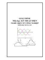 GIÁO TRÌNH KỸ THUẬT ĐIỆN TCN ĐIỆN TỬ CN