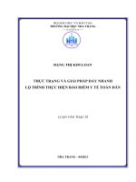thực trạng và giải pháp đẩy nhanh  lộ trình thực hiện bảo hiểm y tế toàn dân