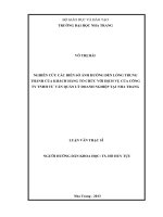 nghiên cứu các biến số ảnh hưởng đến lòng trung thành của khách hàng tổ chức đối với dịch vụ của công ty tnhh tư vấn quản lý doanh nghiệp tại nha trang