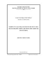 nghiên cứu giải thuật di truyền để tối ưu hóa tham số bộ điều khiển lqr trong điều khiển hệ chuyển động