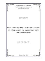 phát triển dịch vụ logistics tại công ty cổ phần vận tải đa phương thức (vietranstimex)