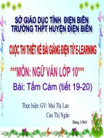 bài giảng môn ngữ văn 10 - tiết 19, 20 tấm cám