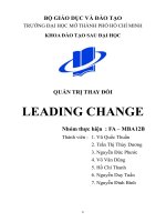 tiểu luận quản trị sự thay đổi leading change