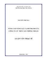 nâng cao năng lực cạnh tranh của công ty cp thủy sản thông thuận
