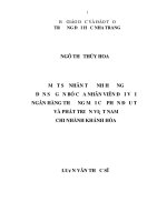 một số nhân tố ảnh hưởng đến sự gắn bó của nhân viên đối với ngân hàng thương mại cổ phần đầu tư và phát triển việt nam chi nhánh khánh hòa
