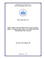 phát triển thị trường bán lẻ dầu diesel phục vụ khai thác thủy sản trên địa bàn thành phố nha trang