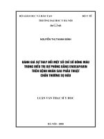 Đánh giá sự thay đổi một số chỉ số đông máu trong điều trị dự phòng bằng enoxaparin  trên bệnh nhân sau phẫu thuật  chấn thương sọ não