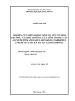 nghiên cứu biến động một số yếu tố môi trường và sinh trưởng của tôm trong các ao nuôi tôm (penaeus monodon, fabricius 1798) sú đa chu kỳ đa ao tại hải phòng