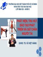 báo cáo tiểu luận quản trị nhân sự phát hiện, thu hút, đào tạo phát triển và giữ người tài