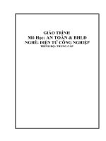 GIÁO TRÌNH AN TOÀN LAO ĐỘNG TCN ĐIỆN TỬ CN