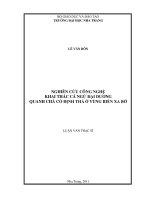 nghiên cứu công nghệ khai thác cá ngừ đại dương quanh chà cố định thả ở vùng biển xa bờ