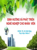 định hướng và phát triển nghề nghiệp cho nhân  viên