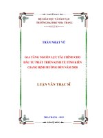 gia tăng nguồn lực tài chính cho đầu tư phát triển kinh tế tỉnh kiên giang định hướng đến năm 2020