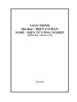 GIÁO TRÌNH ĐIỆN CƠ BẢN TCN ĐIỆN TỬ CN
