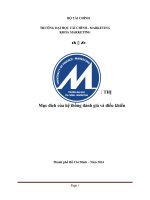 tiểu luận môn quản trị chiêu thị vai trò của truyền thông