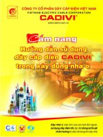 Cẩm nang hướng dẫn sử dụng dây cáp điện CADIVI trong xây dựng nhà ở