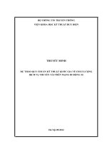 THUYẾT MINH DỰ THẢO QUY CHUẨN KỸ THUẬT QUỐC GIA VỀ CHẤT LƯỢNG DỊCH VỤ TRUYỀN TẢI TRÊN MẠNG DI ĐỘNG 3G