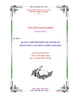 sáng kiến kinh nghiệm bộ môn quản lý quản lý đổi mới kiểm tra đánh giá nhằm nâng cao chất lượng giáo dục