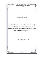 nghiên cứu đánh giá quá trình xâm nhập và biến đổi của hợp chất kị nước qua màng tế bào nấm men sinh tổng hợp lactone yarrowia lipolytica