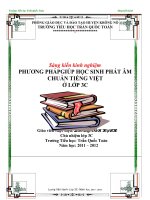 sáng kiến kinh nghiệm phương phápgiúp học sinh phát âm chuẩn tiếng việt ở lớp 3c