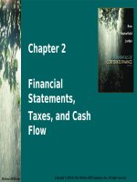 Chapter 2 financial statements taxes and cash flow