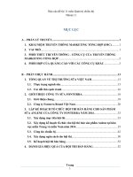 lập kế hoạch tổ chức hội thi bán hàng cho sản phẩm sữa anlene của công ty fonterra năm 2014