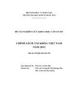 Chính sách tài khóa Việt Nam năm 2013